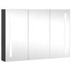 vidaXL Bathroom Cabinet Anthracite MDF with melamine finish, glass Medium
