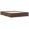 vidaXL Bed Frame Brown Oak Engineered Wood Small Double Durable