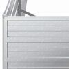 vidaXL Garden Raised Bed Silver Galvanized Steel 63.0 x 15.7 x 30.3 in