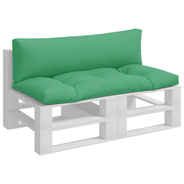 vidaXL Pallet Cushion Set of 2 Green Polyester Large UV-resistant