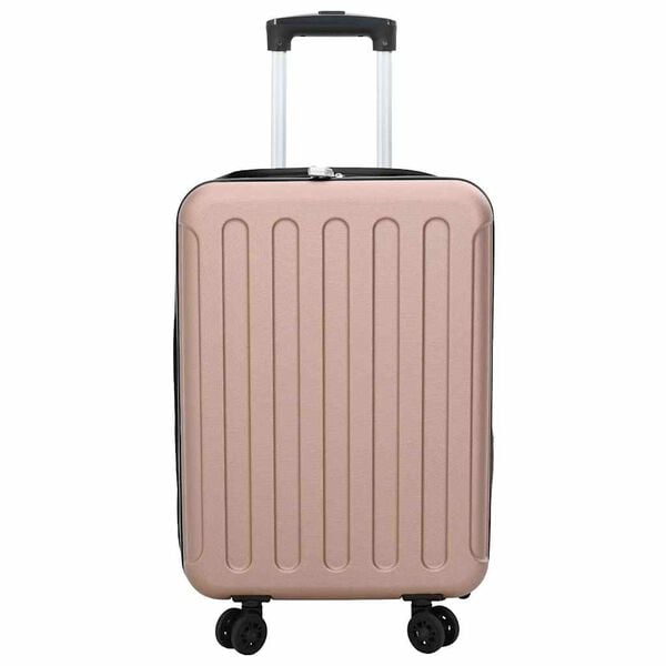 vidaXL Suitcase Folding Rose Gold 34 x 23 x 55.5 cm ABS Plastic