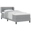 vidaXL Box Spring Bed with Mattress Light grey 31.50 x 78.74 in Fabric