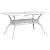 vidaXL Garden Dining Set White Cast aluminum 5 Piece Set