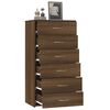 vidaXL Sideboard Brown Oak Engineered wood Compact Drawers Sideboard