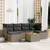 vidaXL Garden Sofa Set Gray PE rattan Modular Garden Sofa Set Other