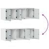 vidaXL Wall Cabinet White Engineered wood and glass