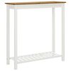 vidaXL Bar Table Oak and white