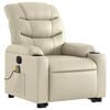 vidaXL Electric Stand up Massage Recliner Chair Cream Faux Leather