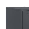vidaXL Bedside Cabinet Anthracite Steel 14.2 x 15.4 x 30.7 in
