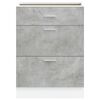 vidaXL Kitchen Base Cabinet Concrete grey Engineered wood Medium