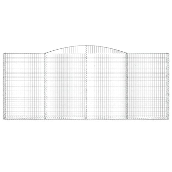 vidaXL Gabion Basket Silver Galvanized iron 157.5 in x 11.8 in x 70.9 in