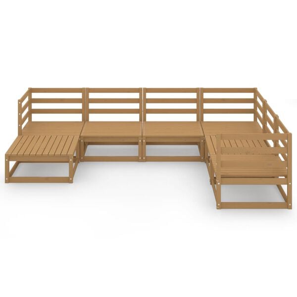 vidaXL Garden Lounge Set Honey brown Solid pine wood Medium Modular