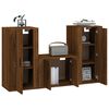 vidaXL TV Cabinet Set Set of 3 Brown Oak Engineered Wood Medium