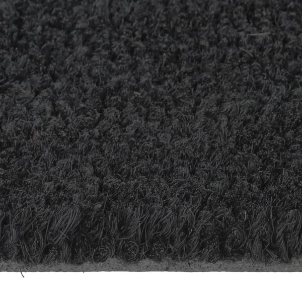 vidaXL Door Mat Black Half Round 23.6"x35.4" Tufted Coir
