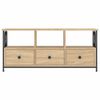 vidaXL TV Cabinet Sonoma Oak Engineered Wood, Iron Medium TV Cabinet