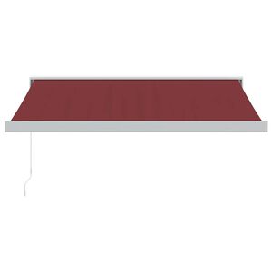 vidaXL Retractable Awning Burgundy and White