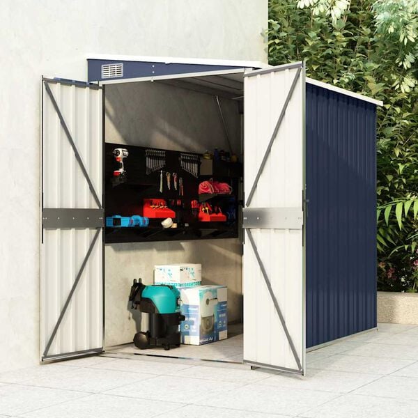 vidaXL Garden Shed Anthracite Galvanized steel 46.5 x 76.4 x 70.1 in
