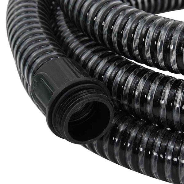 vidaXL Suction Hose Black PVC, Brass 49.2 ft length Durable