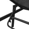 vidaXL Sunlounger Black PE Rattan Standard Adjustable Footrests