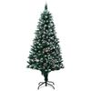 vidaXL Artificial Christmas Tree Green 70.9" PVC and Steel and Plastic