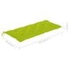 vidaXL Patio Bench Bright green, Natural bamboo Bamboo, 100% Polyester