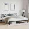 vidaXL Bed Frame Black Powder-Coated Steel Full Bed Frame Rectangular