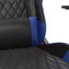 vidaXL Gaming Chair Black and Blue Faux Leather