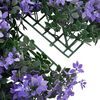vidaXL Artificial Leaf Fence Set of 24 Purple Polyethylene Medium