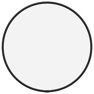 vidaXL Wall Mirror Black Glass, PVC 11.8 in diameter Minimalistic