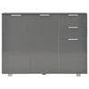 vidaXL Sideboard High Gloss Grey Tough Engineered wood Medium Sideboard
