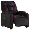 vidaXL Electric Massage Recliner Chair Black Faux Leather
