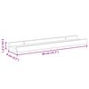 vidaXL Wall Shelf Set of 4 White MDF 15.7x3.5x1.2 in Wall mounting