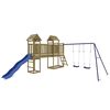 vidaXL Outdoor Playset Brown Vacuum Pressure Impregnated Pinewood Large