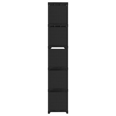 vidaXL 15-Cube Display Shelf Black 40.6"x11.8"x69.1" Fabric