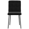 vidaXL Dining Chair Set of 4 Black Velvet, Plywood, Metal Standard