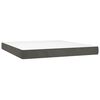 vidaXL Box Spring Bed Dark grey, White Velvet Queen Size