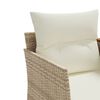 vidaXL Garden Sofa Beige PE rattan 2-seater Adjustable Feet