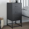 vidaXL Bedside Cabinet Anthracite Steel 14.2 x 15.4 x 30.7 in