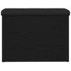 vidaXL Storage Bench with Storage Black oak 24.41 x 16.54 x 17.72 in