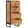 vidaXL Bathroom Cabinet Natural wood with black
