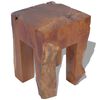 vidaXL Stool Brown Solid teak wood Classic/Traditional Stool Square
