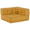 vidaXL Pouffe Yellow 100% Cotton Medium