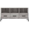 vidaXL TV Cabinet Grey Sonoma Engineered Wood, Iron Medium TV Cabinet