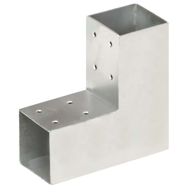 vidaXL Post Connector L Shape Galvanised Metal 2.80x2.80"