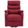 vidaXL Power Lift Massage Recliner Wine Red 100% Polyester, Iron Standard