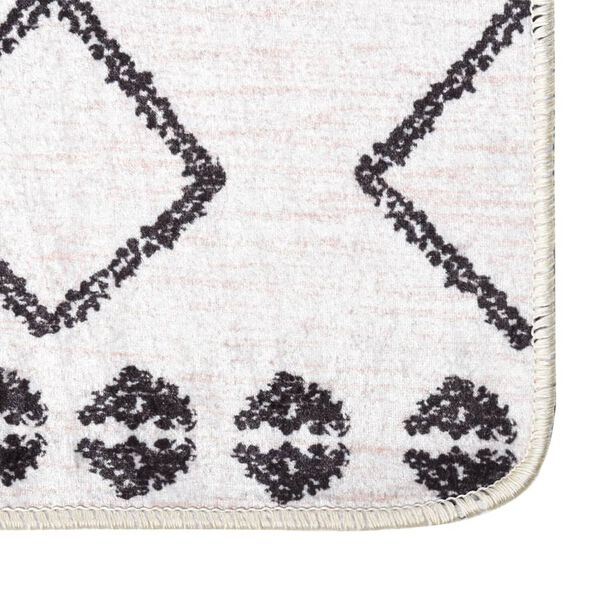 vidaXL Rug Black and White Velvet 31.5x118.1 in Rug Rectangular