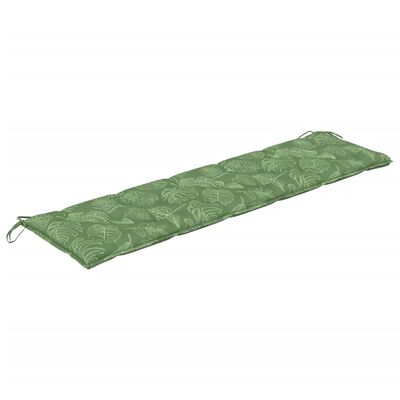 vidaXL Bench Cushion Leaf Pattern 70.9"x19.7"x2.8" Fabric