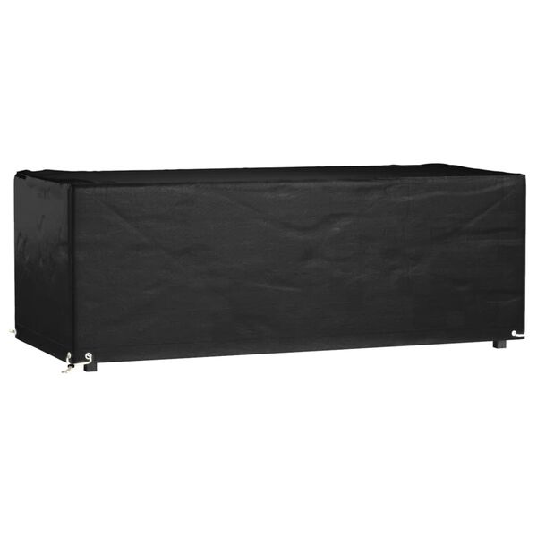 vidaXL Garden Furniture Cover Black Polyethylene, aluminum