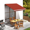 vidaXL Awning Orange and brown Polyester with PU coating 9.8 x 8.2 ft