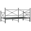 vidaXL Daybed With Trundle Black Steel 42.1 x 79.9 in